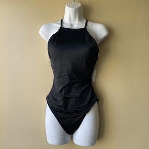 Andie the Asbury One Piece in Flat Black Size Small